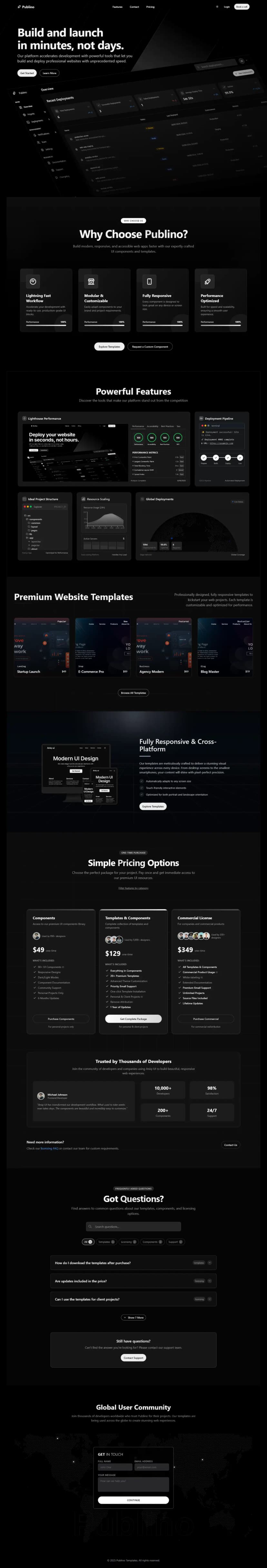 Next js Landing Page Template - Modern Website Design template preview